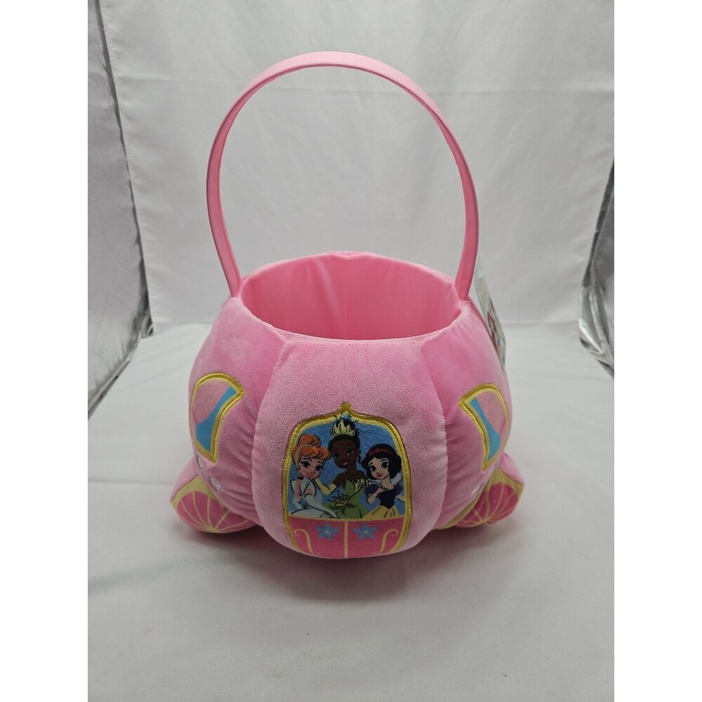 Disney Princess Plush Easter/Halloween Basket Cinderella Pink Carriage